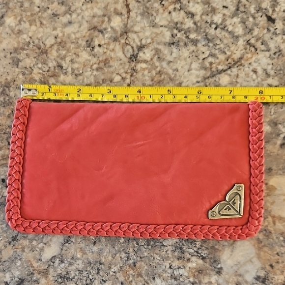 Red Roxy Wallet With Braided Trim - Picture 7 of 8